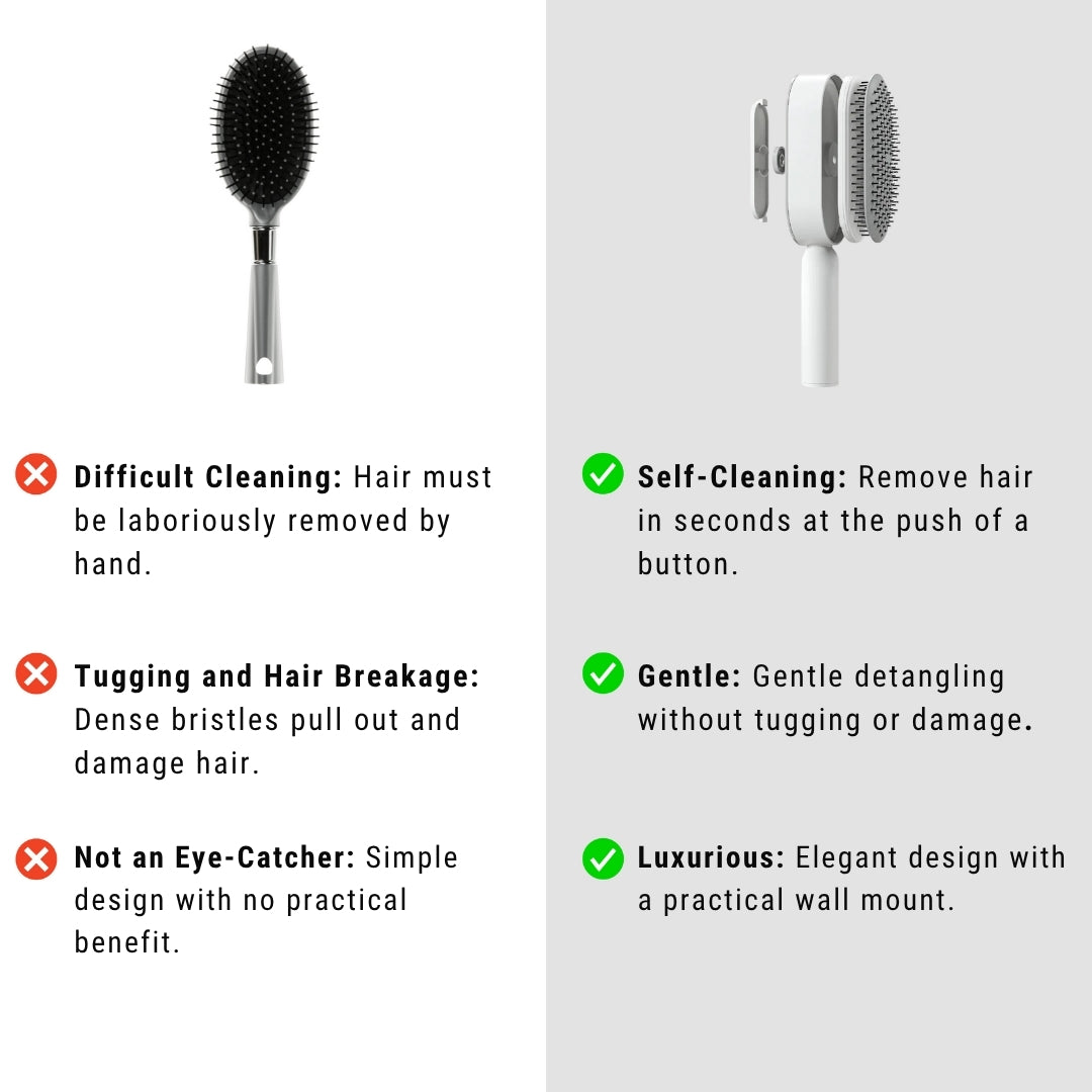 Self-cleaning luxury Hair Brush
